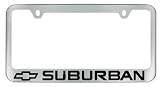 Chevy Suburban Chrome License Plate Frame with 2 free caps
