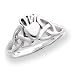 Sterling Silver Antiqued Claddagh Ring 4