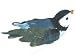 Accent Design Floral and Garden Accents Medium Bird Lark 3 1/4 Wings Open Blue/Black/White/Brown Image