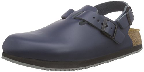 Birkenstock Classic Tokio Leder, Unisex Adults' Clogs, Blue (Blau), 8 UK (42 EU)