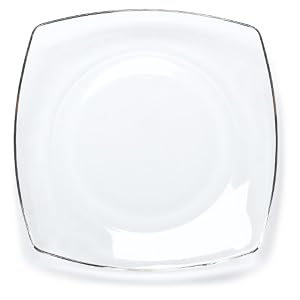 Bormioli Rocco Eclissi Clear Square Dessert Plates, Set of 12 by Bormioli Rocco