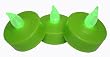 Set of 3 LED Battery Operated Green Tea Light Candles
