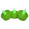 Set of 3 LED Battery Operated Green Tea Light Candles