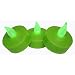 Set of 3 LED Battery Operated Green Tea Light Candles