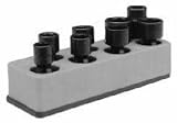 3/8 In Drive Swivel / Impact Socket Organizer w/ Magnetic Base - Rocket Red