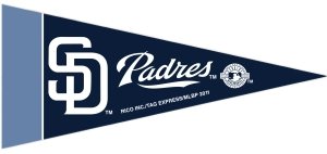 San Diego Padres MLB Mini Pennants - 8 Piece Set