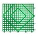 San Jamar VM5280 Versa-Mat Interlocking Bar Mat, 12" Length x 12" Width, Lime Green