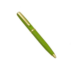 Genuine Italian Goatskin Ballpoint Pen, Lime