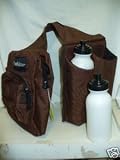 BROWN HORN POMMEL BAG SADDLE TRAIL WATER BOTTLE