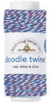 Stars &amp; Stripes Doodle Twine Singles 20Yds-Red, White &amp; Blue - Stars And This Looks Great With Other Items In The Stars &amp; Stripes Collection. This Package Contains One 20 Yard Roll Of Twine. Imported