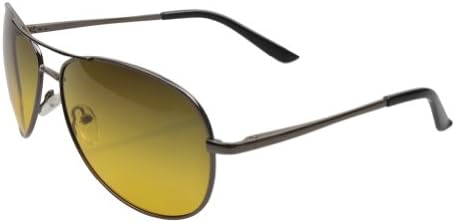 Aoron Big Aviator Polarized Night Driving Glasses Anti Glare A103dn (Gray)