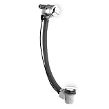 CHROME BATH OVERFLOW FILLER TAP + POP UP WASTE