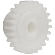 Smallparts Spur Gear, 20 Degree Pressure Angle, Polyoxymethylene, Inch, 24 Pitch
