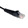 Tripp Lite N001-003-BK 3' Cat5e Cat5 350MHz Black Snagless Molded Patch Cable RJ45M/M - 3ft
