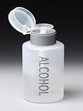 Liquid Push Down Alcohol Dispenser- Clear Bottle- Labeled - 9 Oz Bottle