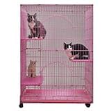 ProSelect Pink Wire Foldable Cat Cage 35.5 length x 22.25 width x 48 height