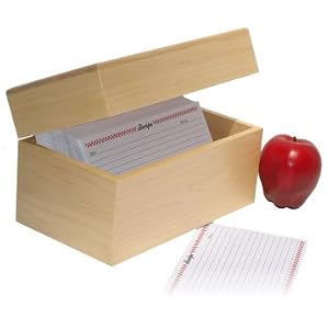 4 X 6 Maple Recipe Card Box by 