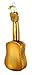 Old World Christmas 38010 Musical Instruments Glass Blown Ornaments for Christmas Tree Guitar, Glitter Brown