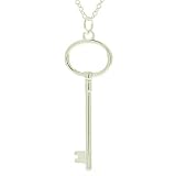 Sterling Silver Necklace & Key Pendant