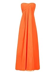 Strapless Chiffon Empire   Waistline Bridesmaid Dress/Prom Dress/Party Dress 