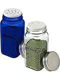 6 Square Glass Spice Bottles