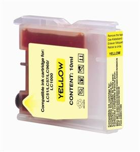 Cover image : Cartouche Encre Jaune Compatible Brother LC1000Y / LC51Y - 10ml