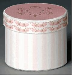 Miniature Pink Rose Hat Box by Lindee's Little Linens