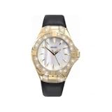 Seksy Intense White MOP Dial Gold Case Leather Strap Ladies Watch 4433 Sponsor’s of This is Michael Buble + Free Pendant Gift