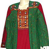 Ladies Shalincraft Caftans Dress Long Sleeve Evening Gown Green Size L (kftn460)