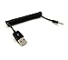 HENGSHENG® 3Ft 3.5mm 4 Pole Audio Male to USB 2.0 A Male Converter Coiled Spiral