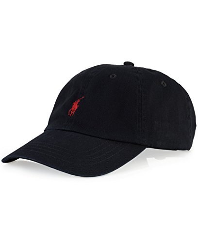 Ralph Lauren Hat Mens Polo Core Classic Sport Cap (One Size, Black)