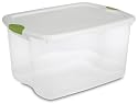 Sterilite 66-Quart See-Through Storage Box with Latching Lid, Set of 4