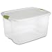 Sterilite 66-Quart See-Through Storage Box with Latching Lid, Set of 4