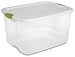 Sterilite 66-Quart See-Through Storage Box with Latching Lid, Set of 4