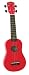Mahalo U-30RD Painted Economy Soprano Ukulele in Red with Matching Bag
