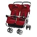 Peg Perego 2011 Aria Twin 60/40 Stroller in Geranium