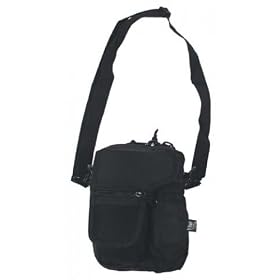 Security Travel Shoulder Bag Pack 6 Pockets Black