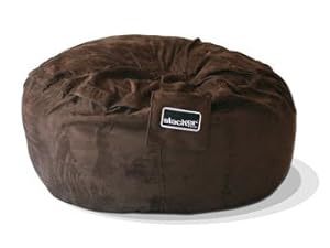 5 Ft Chocolate Brown Foam Beanbag Chair Slacker Sack Dark Microsuede Sac Microfiber Huge