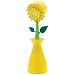 Boston Warehouse Flower Kitchen Brush with Holder, Yellow