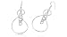 Figure of 8 Dangling Wire Earrings Satin Finish Sterling Silver