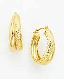 14k Gold Double Hoop Earrings