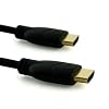 Base 2m C�ble HDMI haute vitesse avec Ethernet - (Version 1.4a, 15.2Gbps) HDMI vers HDMI avec ETHERNET COMPATIBLE AVEC 1.3a, 1.3b, 1.3c, 1080p, 2160p BOX, FULL HD LCD, PLASMA & LED TV et supporte �galement t�l�viseurs 3D - Noir