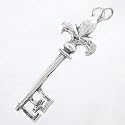 Fleur-de-lis Key Pendant in Sterling Silver, #8647