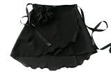 Black Georgette Wrap Ballet Dance Skirt w/matching Hair Scrunchie Adult/ Child Sizes