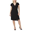 Mossimo&reg; Black Plus Faux Wrap Dress - Black