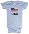USA - American Flag - White Onesie / Baby T-shirt