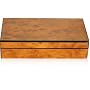 Light Burl Wood Cufflinks Case