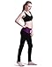 HDE Women's Maternity Yoga Pants Pregnancy Stretch Fold Over Lounge Leggings (Black with Purple, X-Large)