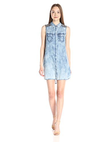True Religion Women's Georgia Dress In Indigo Black, Indigo/Black, Small