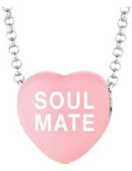 Sweethearts Enamel "Soul Mate" Heart on 16" Necklace Pendant with Gift Box